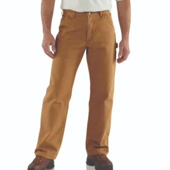Carhartt Washed Duck Work Loose Fit Dungaree Pants B11 Carmel Brown Size 34x36 - Picture 1 of 7